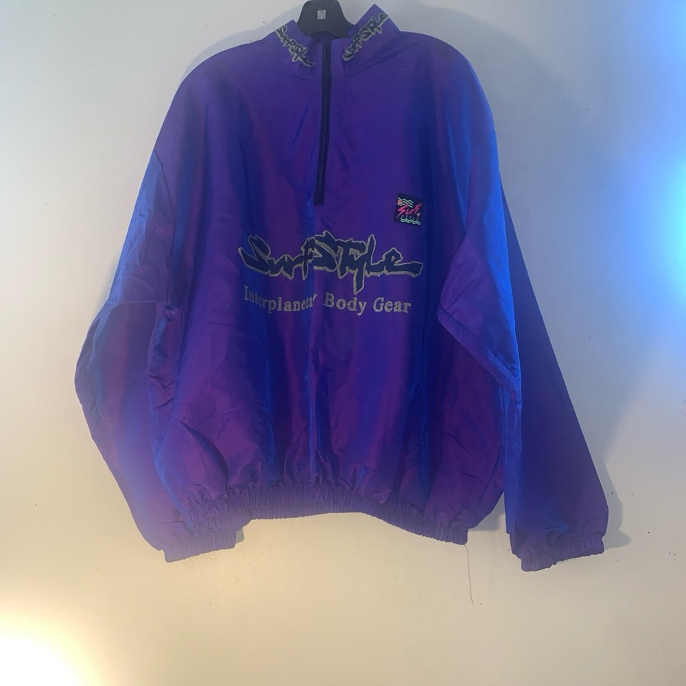 1990s Surf Style Neon Windbreaker Unisex One Size